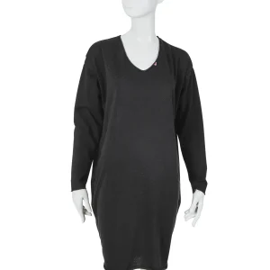 Schwarzes, lässiges Sweatshirt-Kleid