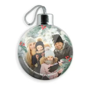 Personalisierte Christbaumkugel "Tannenzweige"